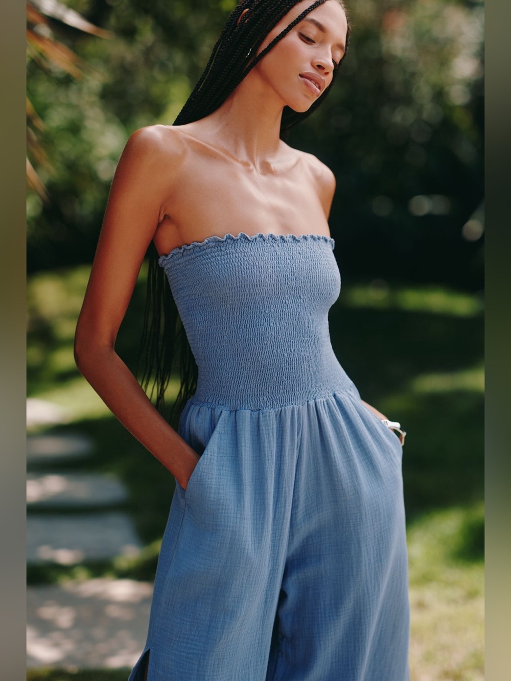Anthropologie Peixoto Harriet Jumpsuit – Misty Blue – Size M